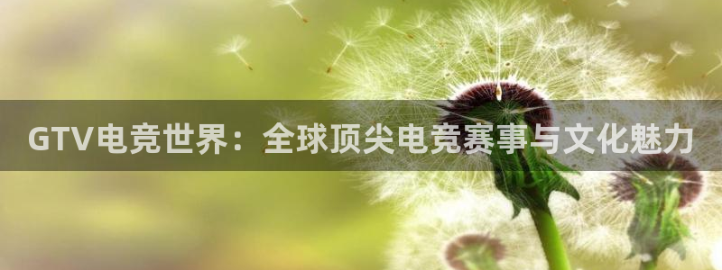 JJB电竞官：GTV电竞世界：全球顶尖电竞赛事与文化魅力